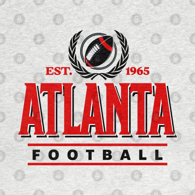 Retro Atlanta Football Vintage Crest by funandgames